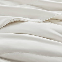 1-Piece Full/Queen Reversible Tencel Comforter Blanket,White