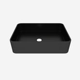 BB17, Integrated Black Ceramic Basin, Drain and faucet NOT Included