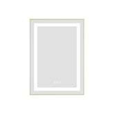 20 x 28 Inch LED Bathroom Mirror with Front and Backlight, Wall Mounted Vanity Mirror with Aluminum Frame, Anti-Fog, Memory, 3 Colors, Stepless Dimmable