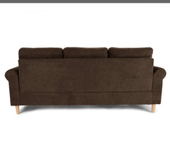 Reversible Sectional Set W/ 2 Accent Pillows in Tan