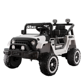 12V Ride on Car with Parent Remote Control, Toddler Electric Car with Spring Suspension, LED Lights & Music Player - Safe Battery Toy for Kids, Christmas & Birthday Gift WIGHT+BLACK