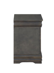 Dark Grey 2-Drawer Nightstand