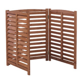 3-Panel Outdoor Air Conditioner Fence 3-Section Outdoor Wooden Screen, Outside Wood Privacy Fence, 32" W x 38" H