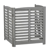 3-Panel Outdoor Air Conditioner Fence 3-Section Outdoor Wooden Screen, Outside Wood Privacy Fence, 32" W x 38" H