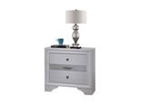 Matrix Traditional 2 Drawer Nightstand made with Wood in White