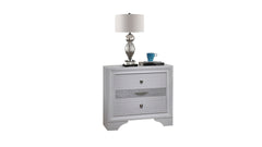 Matrix Traditional 2 Drawer Nightstand made with Wood in White