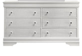 Blaze Modern Style 6- Drawer Dresser Made with Wood in White(Only Dresser) same as G150108718 (NJ inventory)