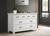 Cassini 51 inch White 6-Drawer Dresser