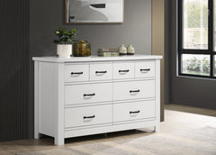 Cassini 51 inch White 6-Drawer Dresser