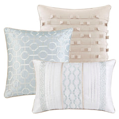 7 Piece Comforter Set Aqua Cal King