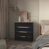 4-Drawer Dresser Wenge and Light Oak