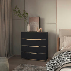 4-Drawer Dresser Wenge and Light Oak