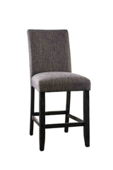 Gray Finish Rustic Style 2pc Counter Height Chair Padded Fabric Seat And Backrest Dining Room