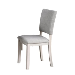 Transitional Style 4pc Side Chair Upholstered Fabric Gray Finish Dining Room