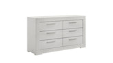 Blanca Modern Style 6- Drawer Dresser Made with Wood in White