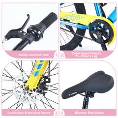 ZUKKA Mountain Bike,24 Inch MTB for Boys and Girls Age 9-12 Years,Multiple Colors