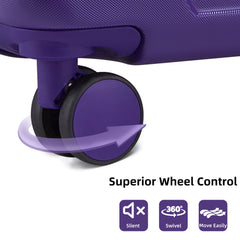 Luggage Sets 6 Piece with Duffel Bags, Hardside Expandable Suitcases with Spinner Wheels TSA Lock, Purple