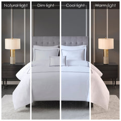 Full/Queen 100% Cotton Sateen Embroidered Comforter Set