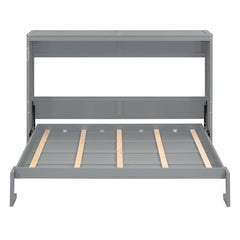 Full Size Murphy Bed Wall Bed,Gray