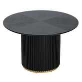 47.25" Round Pedestal Dining Table-N771P194860H_N771P194876J (Black)