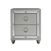 CHLOE GEMSTONE SILVER NIGHTSTAND