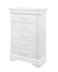 CHARLSTON WHITE CHEST WITH LED