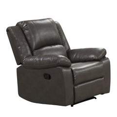 Transitional Style 1pc Glider Recliner Pillow Top Arms Gray Finish Primary Living Room