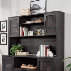 Coastal Hutch with Storage, Black finish