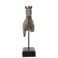 14x4.5x17" Antique Horse Statue On Stand