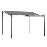 Outsunny 10' x 13' Steel Outdoor Pergola Gazebo, Patio Canopy with Weather-Resistant Fabric and Drainage Holes for Backyard Pool Deck Garden, Gray