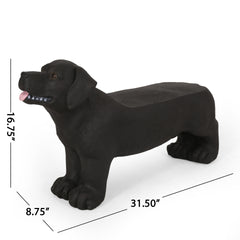 MGO DOG BENCH, Outdoor Bench, Matte Black + Black, No Assembly Required