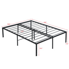 Full Size Bed Frame , Heavy Duty Metal Bed Frame , Quick & Easy Assembly, No Noise, Black