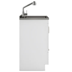 Cardinal - 24" Laundry Cabinet with Faucet and Stainless Steel Sink - White