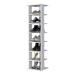 White 7-Tier Tall Vertical Shoe Rack
