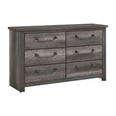 Gray Finish 6-Drawers Storage Dresser 1pc Wooden Furniture Traditional Design