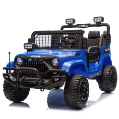 24V Two-seater Kids Ride On Electric Truck Car W/Parents Control,2wd,Four-wheel Suspension, 8.66in Ground Clearance, LED & Searchlights, Bluetooth, Music, Provide 3.11-4.97MPH Speed For Kids Aged 2-6