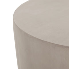 Outdoor MGO Round with U-Shape Side Table, Light Grey