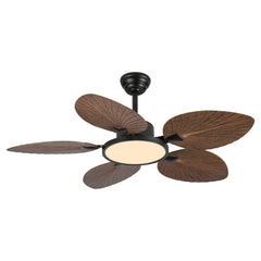 52inch Tropical Palm Leaf Ceiling Fan with Lights & Remote Control
