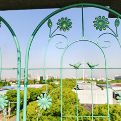 2 Pack Metal Garden Trellis 86.7" x 19.7" Rustproof Trellis for Climbing Plants Outdoor Flower Support Green
