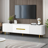 VIBE HAUS 78.7''Minimalist TV Stand for TVs up to 85 Inches, Modern Entertainment Center Media Console with 4 Spacious Cabinets for Living room