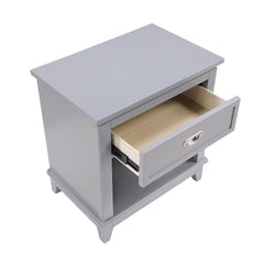 Gray Finish 1pc Nightstand with Storage Drawer Bottom Shelf Classic Style Bedroom Furniture