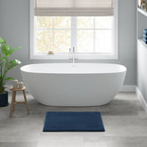 1 PCS 17x24" 100% Cotton Tufted 3000 GSM Reversible Bath Rug Navy
