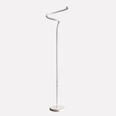52.5-Inch LED Matte White Curvilinear S-Curve Spiral Tube Angled Floor Lamp