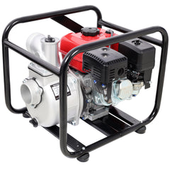 Gas Engine Powered Water Pump 3" inlet&outlet, Flow:264Gpm , 7HP Engine 212CC, EPA Certificated, 3in NPT Connector, with 25FT Flat Hose outlet