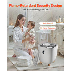 Towel Warmer 25L, Towel Warmer Bucket with 2 Heating Modes, 20/40/60/90 Min Auto Shut Off, Bottom Heating Column, LED Display, Large Towel Warmer for Bathroom, Spa, Bathrobe, Blanket, PJ's, Gray