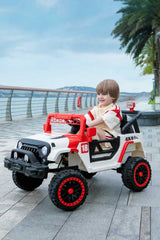 12V Ride on Car with Parent Remote Control, Toddler Electric Car with Spring Suspension, LED Lights & Music Player - Safe Battery Toy for Kids, Christmas & Birthday Gift WIGHT+RED