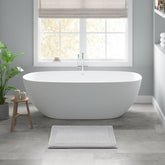1 PCS 17x24" 100% Cotton Tufted 3000 GSM Reversible Bath Rug Grey