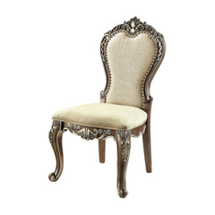 Latisha Antique Oak Finish Side Chair (Armless Chair) (Set of 2)