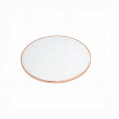 Rose Gold Finish End Table Round Frosted Glass Top Modern Living Room Furniture 1pc Classy Side Table