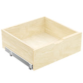 Hard Close Pull Out Cabinet Organizer 8" High Drawer 22½" W x 21" D Wood Slide Out Shelves Cabinet Storage Organizer with Full Extension Rail Slides Pull Out Drawer for Kitchens Cabinet Pantry
